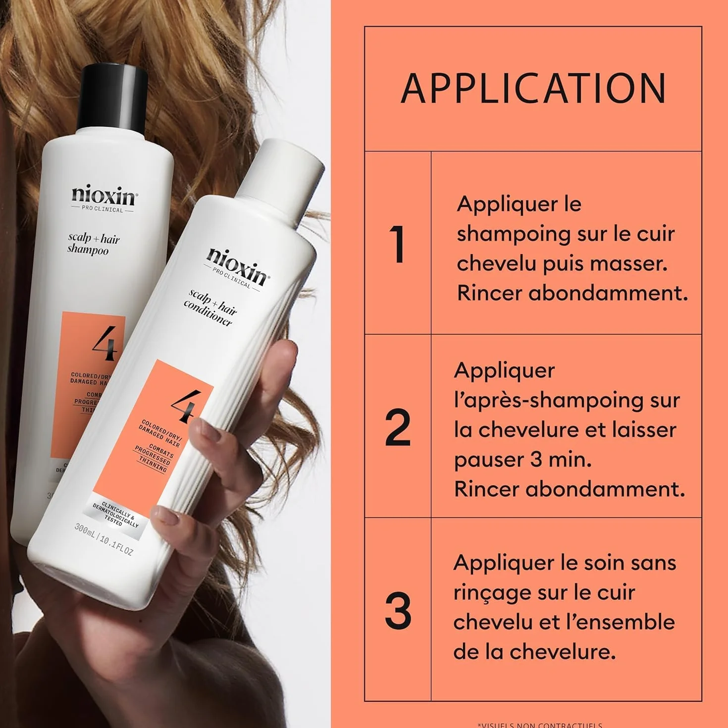Nioxin - Kit de soins SYSTEM 4 - Shampoing & après-shampoing (150ml), soin sans rinçage (40ml) + masque fortifiant (150ml)