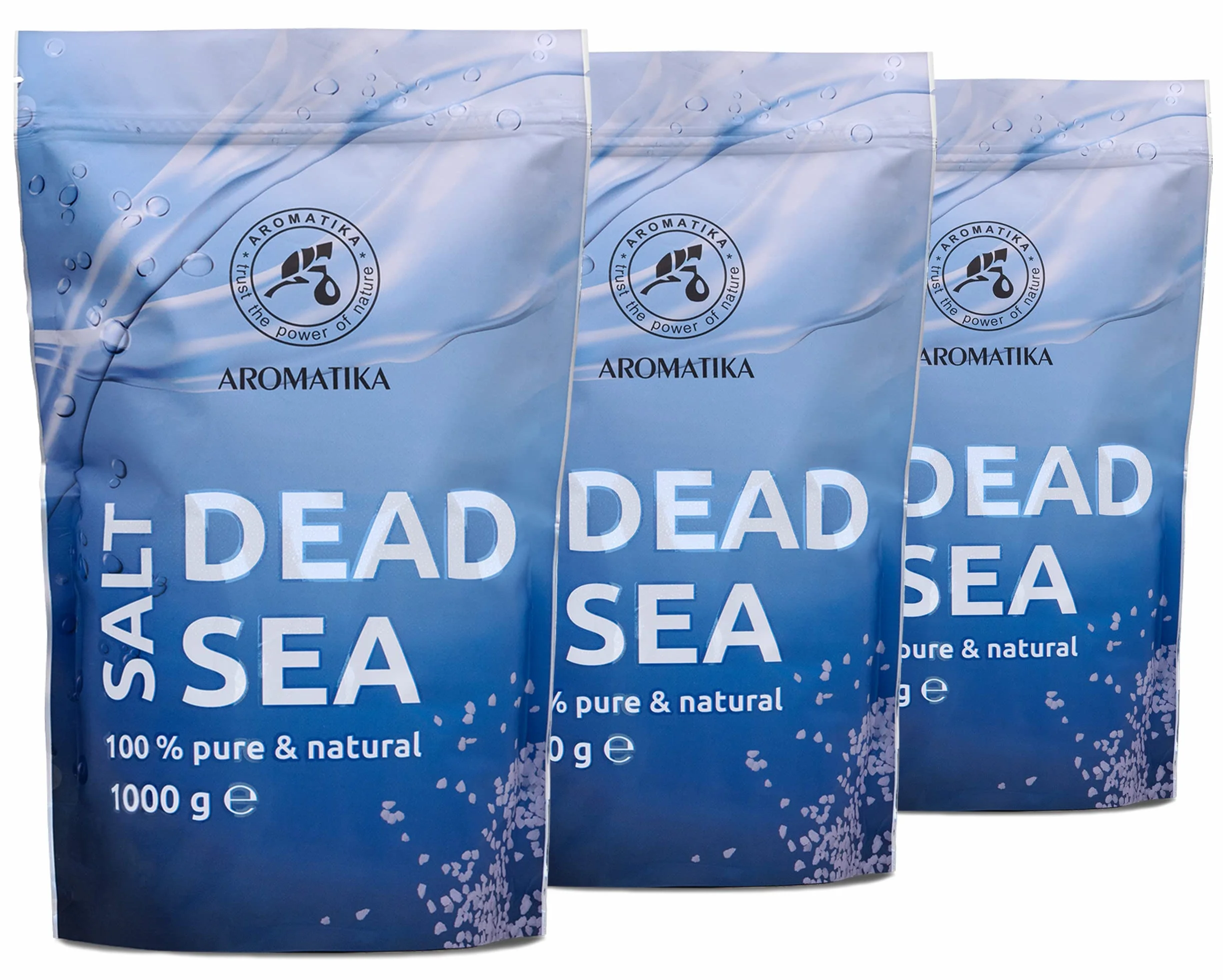 Sel de Mer Morte 3x1000g Sels de Bain Pur et Naturel