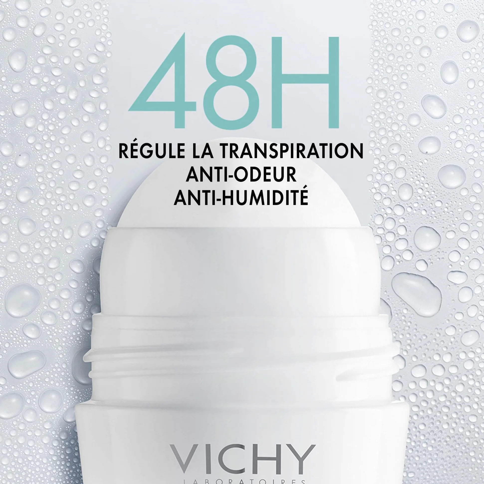Vichy Traitement Anti-Transpirant Intensif 48H Roll-on 50ml Sans Alcool Hypoallergénique