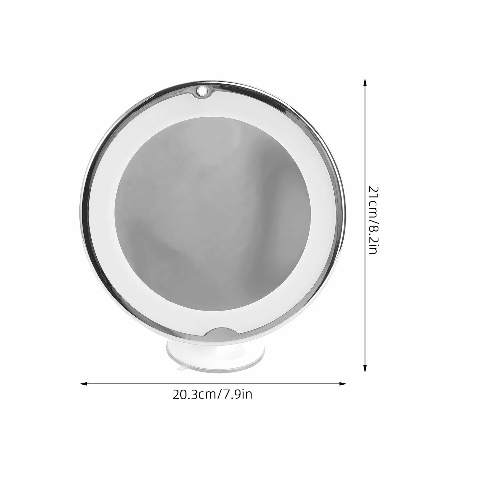 ibasenice Miroir de Maquillage Grossissant 7X Rond LED Blanc