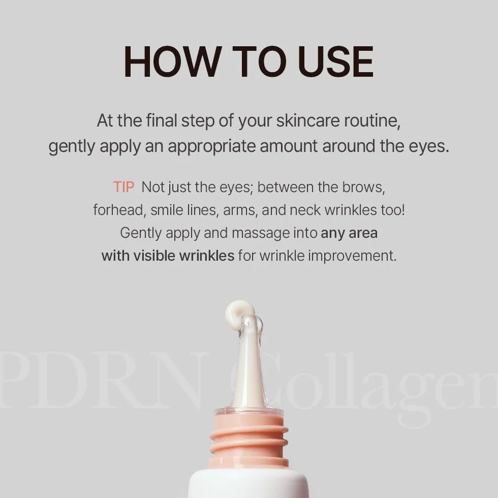 mixsoon PDRN Collagen Eye Serum, sérum contour des yeux hydratant et raffermissant, PDRN d’origine végétale, collagène et peptides