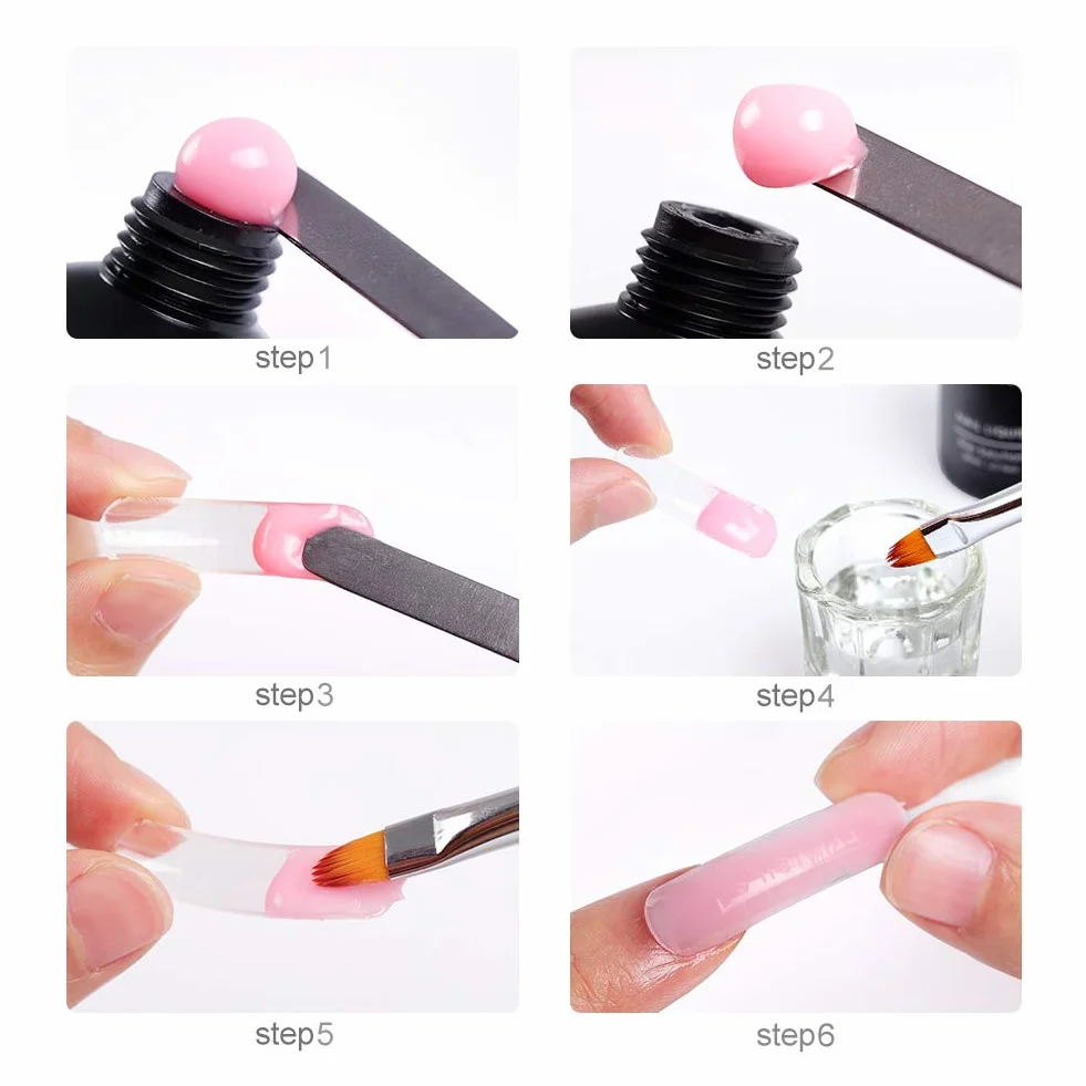 Solution de Glissement Liquide pour Ongles 30ML Kit de Démarrage Gel Construction Extension Rapide Débutants