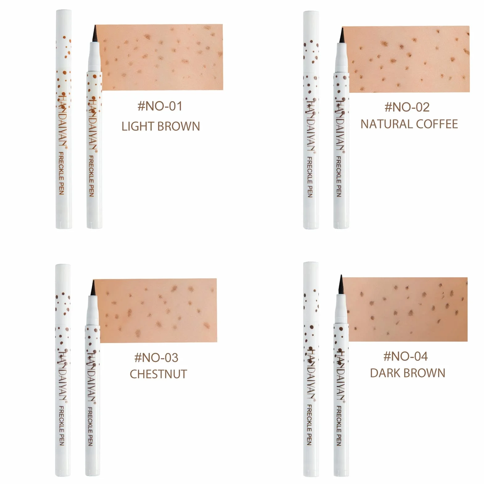 Stylo à taches de rousseur étanche naturel réaliste imperméable outil maquillage (01# marron clair)