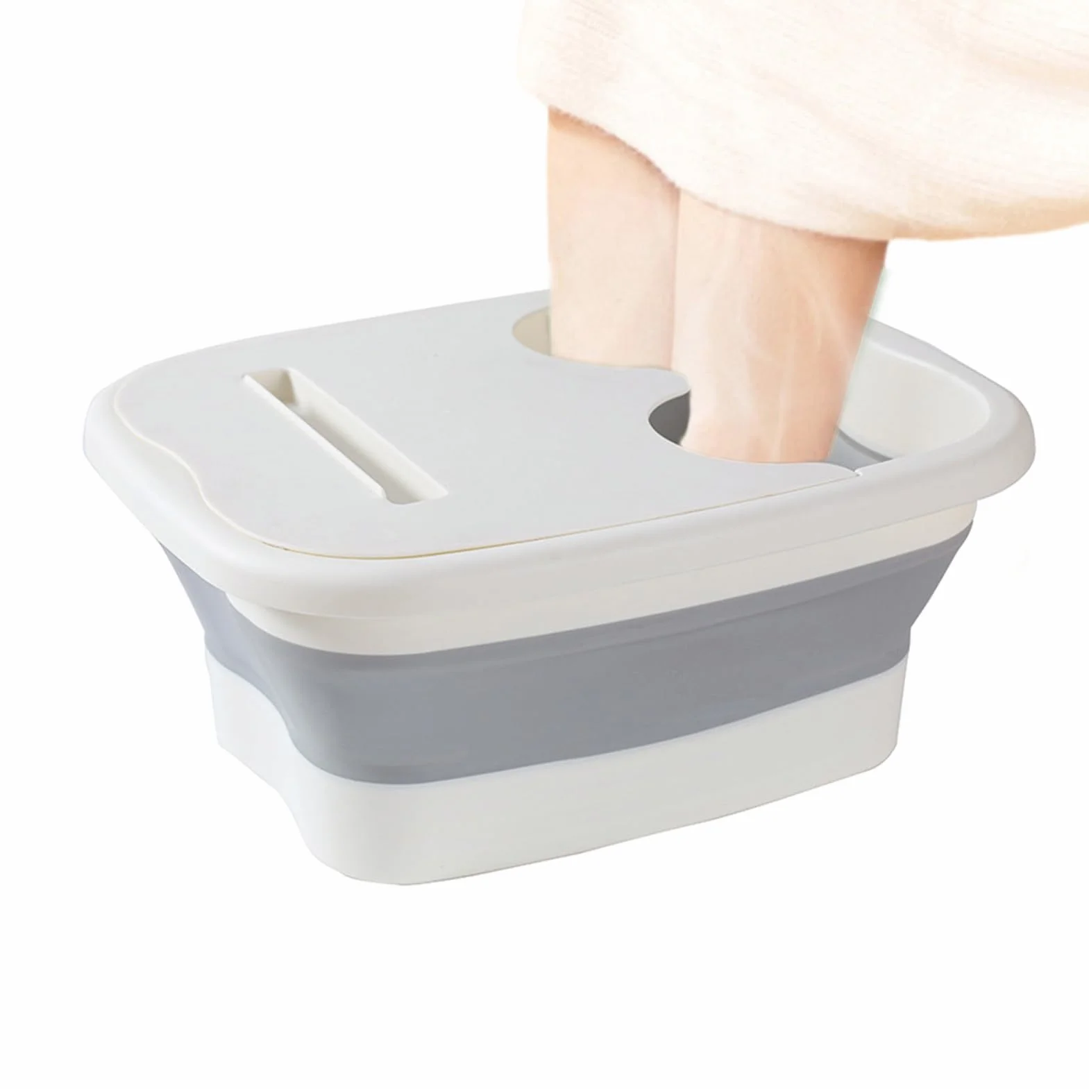 Bassin de bain de 40 x 32 x 17 cm, baignoire de bain pour les pieds, baignoire de bain de pieds pliable, seau de massage des pieds, seau de massage des pieds, bassin spa pour tremper le