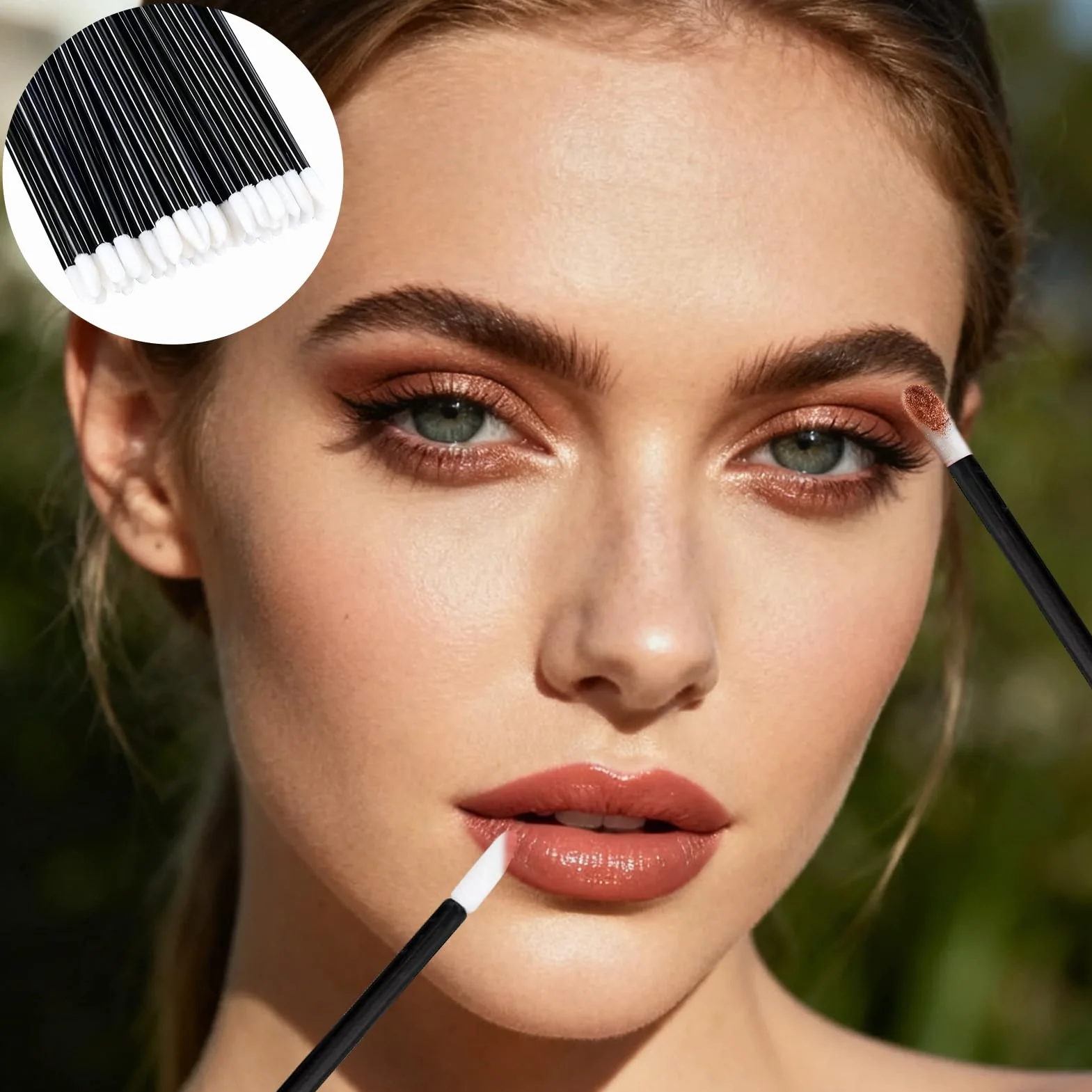 Pinceaux Lèvre Jetables 100PCS, Applicateur Batonnet Brosse Hygiénique, Micro Bâtonnets Rouge à Lèvres Gloss