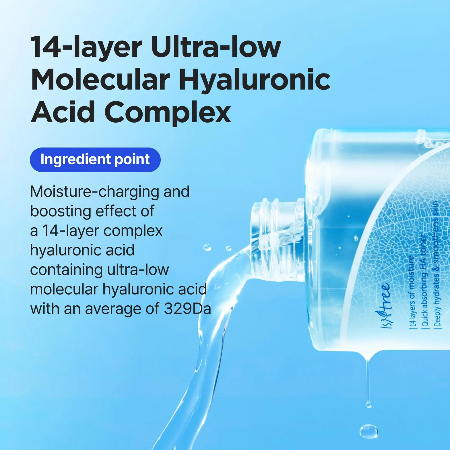 ISNTREE Ultra-Low Molecular Hyaluronic Acid Toner (300 ml)