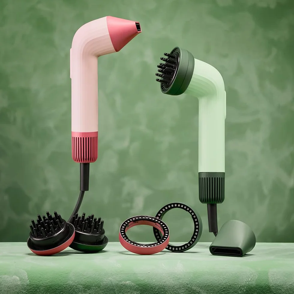 Cecotec Sèche-cheveux Compact IoniCare Dry&Keratin Cotton Candy. 1200W, 107000RPM, Moteur Brushless, Fonction Ionique, Tête avec Technologie NutriSerum et Dents Dures, Tête Concentratrice, Rose
