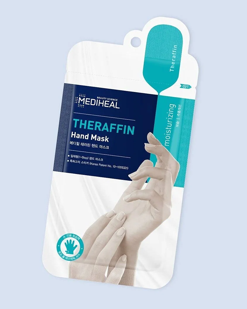 Mediheal Theraffin Masque pour les mains 10 paires, gant exfoliant au beurre de karité, huile d'argan et céramide