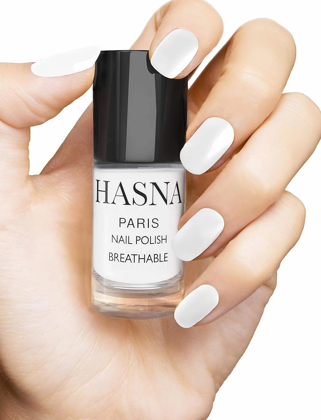 Hasna Paris Vernis à Ongles Halal 6ml Blanc Brillance Longue Tenue