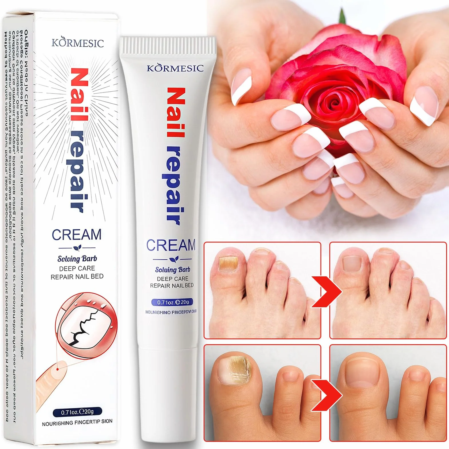 Crème Réparatrice Cuticules 2×20g Soin Profond Hydratant Apaisant Ongles