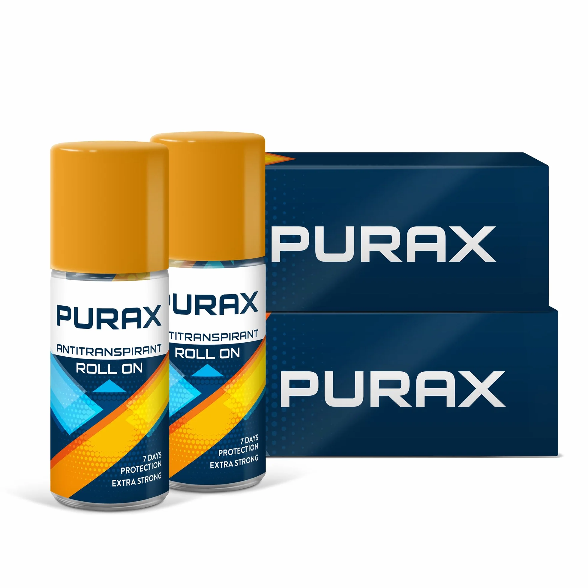 Purax Double Pack Antitranspirant Roll On Extra Strong 50ml, protection pendant 7 jours, pack de 2