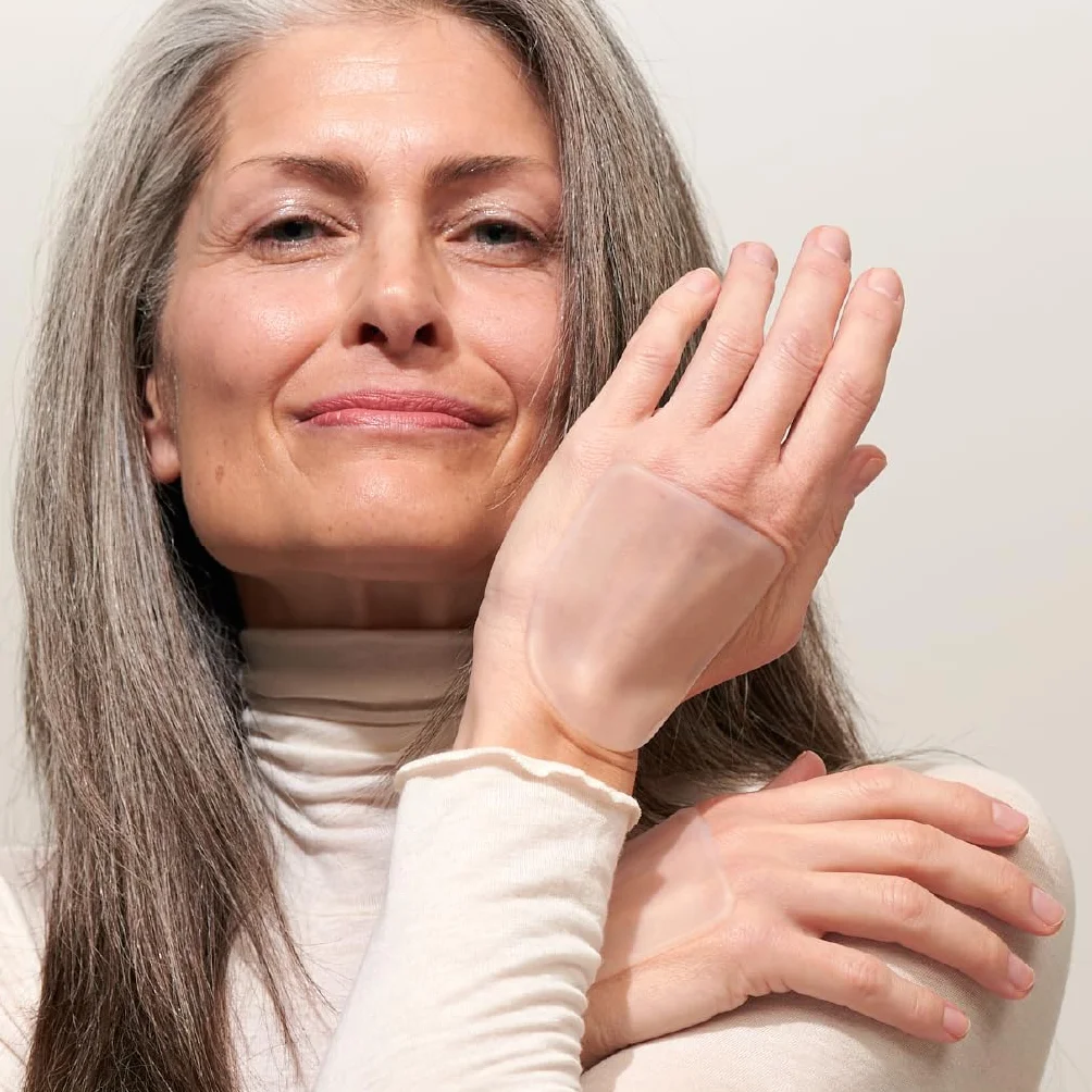 Coussinets en silicone APRICOT anti-âge mains acide hyaluronique nuit réutilisables