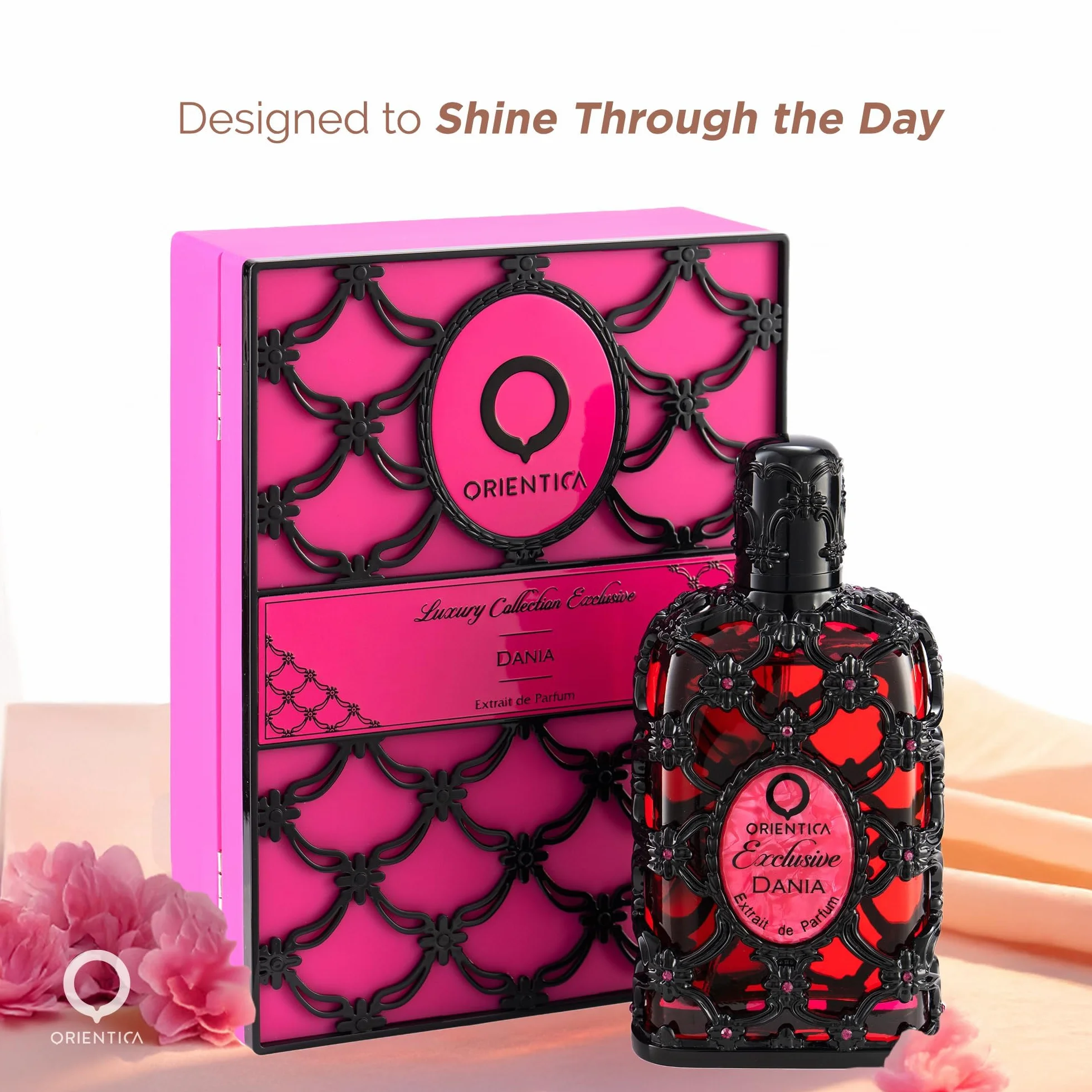 Orientica Luxury Collection Dania Eau de parfum 80 ml – Parfum oriental floral unisexe – Parfum de luxe longue durée pour homme et femme – Parfum élégant de qualité supérieure avec ambre, musc et