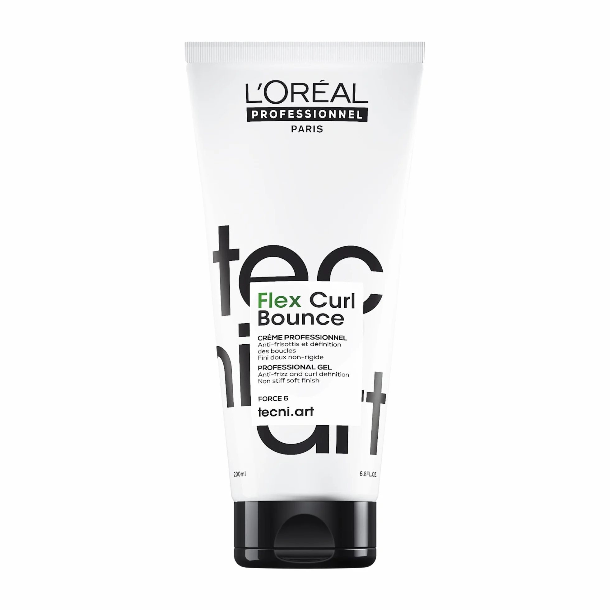 L'Oréal Professionnel, Crème Gel Coiffant Bouncy & Tender, Force 2, Volume 72H & Boucles Toniques et Souples, Anti-Frisottis & Anti-Humidité, Non Collant & Non Gras, Tecni Art 150 ml