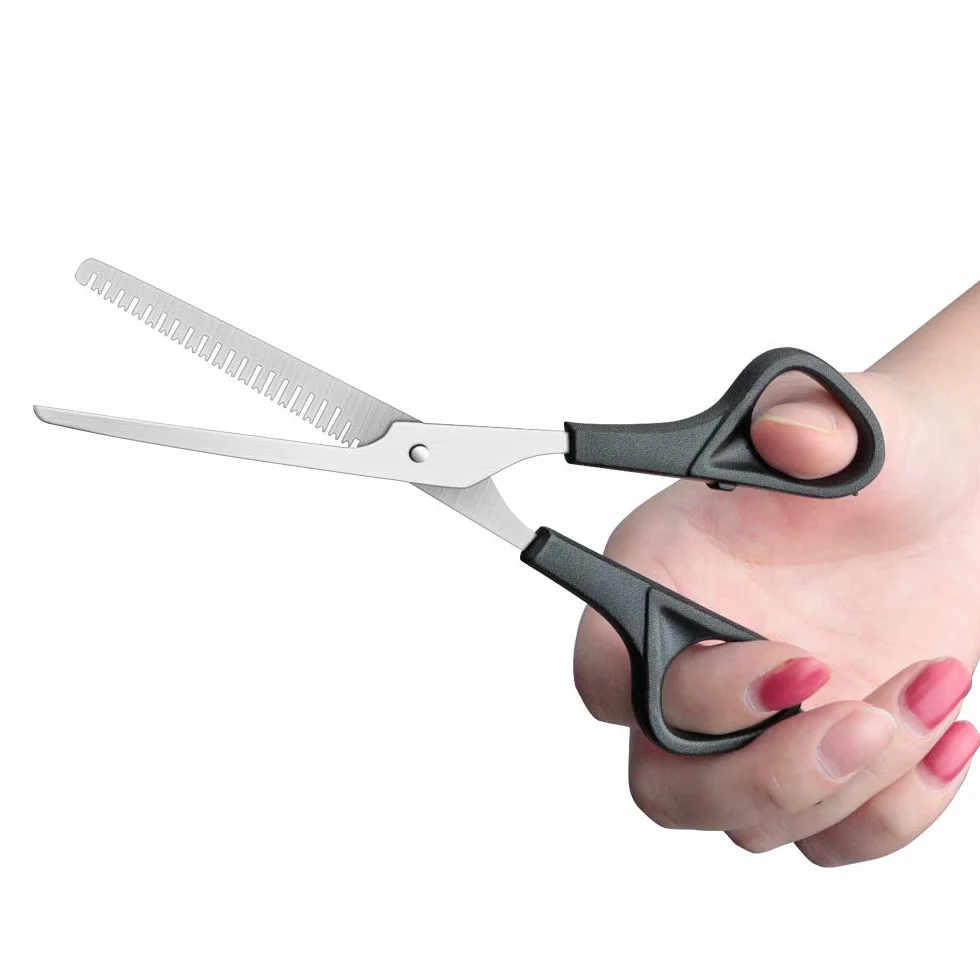 Ciseaux à Effiler de Coiffeur Professionnel Acier Inoxydable 6 Pouces Noir
