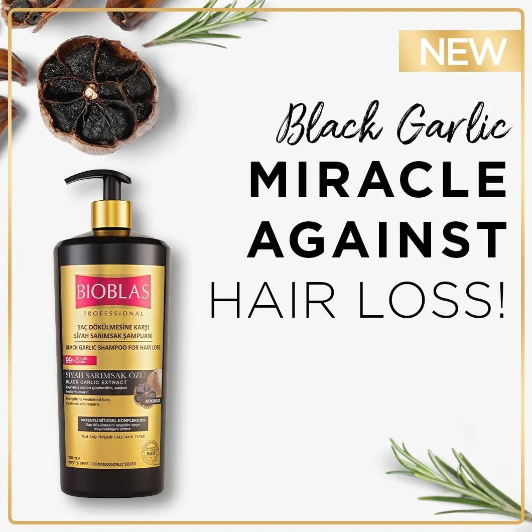 Bioblas Shampoing à l'ail noir 1000 ml + 500 ml
