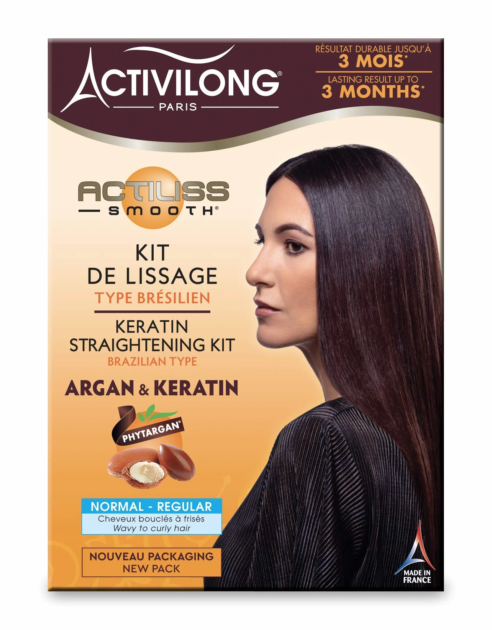 Kit De Lissage Type Brésilien Normal Cheveux Frisés À Bouclés Enrichi Argan Bio Kératine Made In France