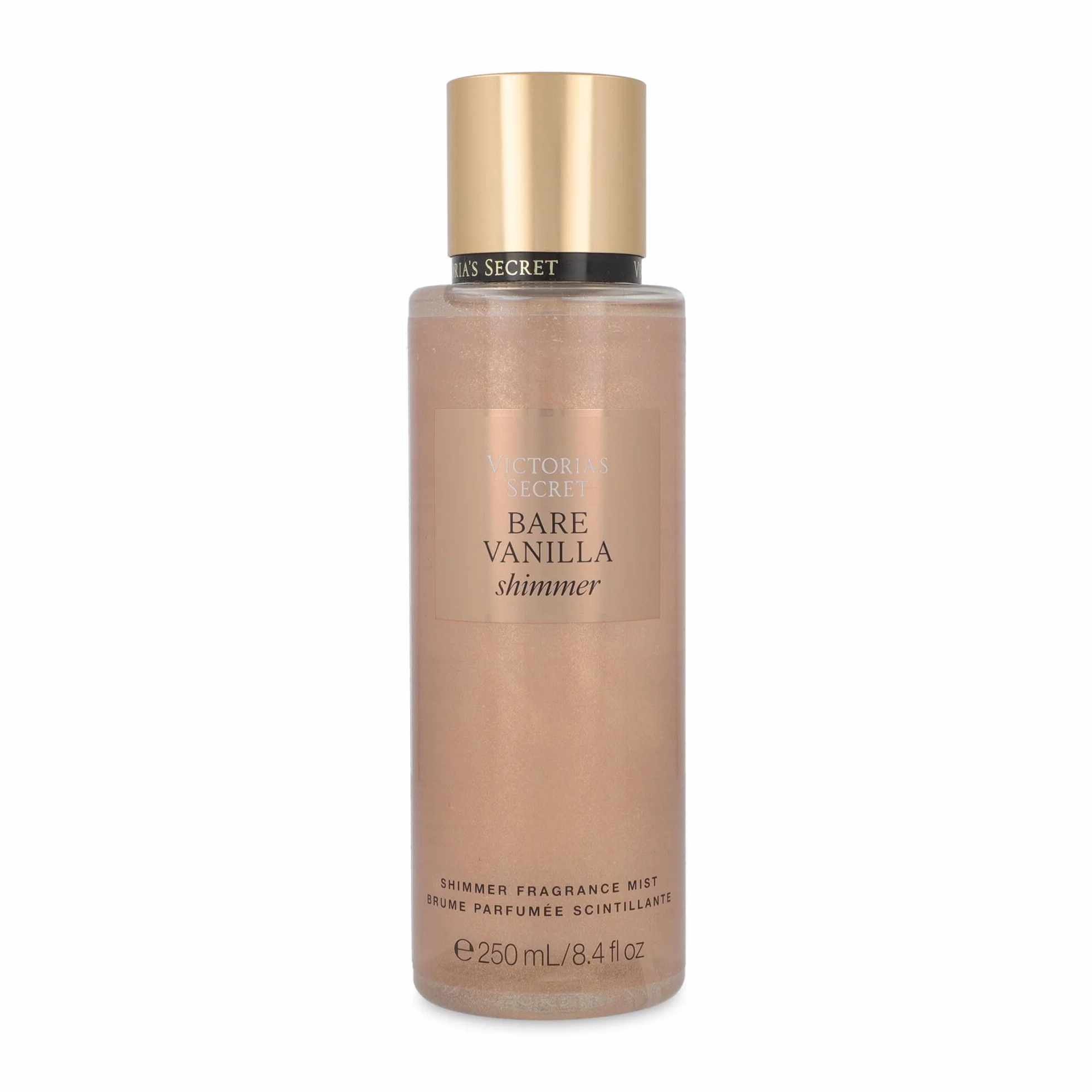 Victoria's Secret Bare Vanilla Shimmer Brume parfumée Vanille fouettée et cachemire doux, 250 ml