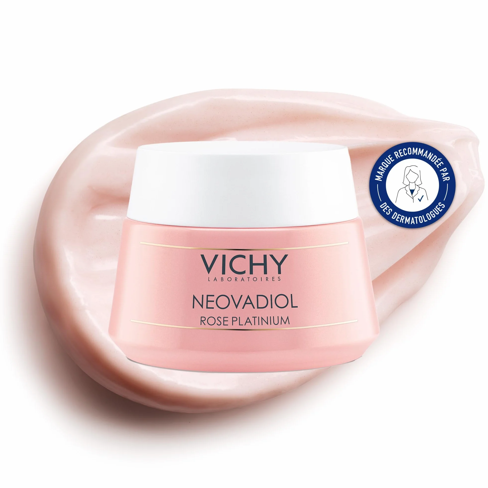 Vichy - Neovadiol - Crème de Jour anti-âge Rose Platinium - Enrichie en Calcium et Cire d'Abeille - Crème anti-âge Hydratante, Fortifiante et Tonifiante - Soin Visage Pour Peaux Matures