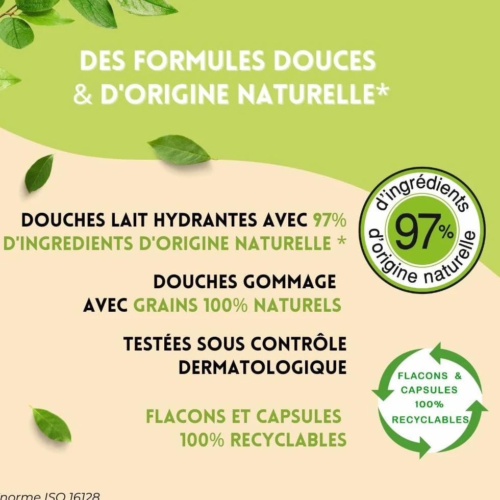 Cottage - offre spéciale lot de 12 gels douches -10 Douches Lait Hydratantes 250 ml + 2 douches Gommage 270 ml - Fabriqué en France