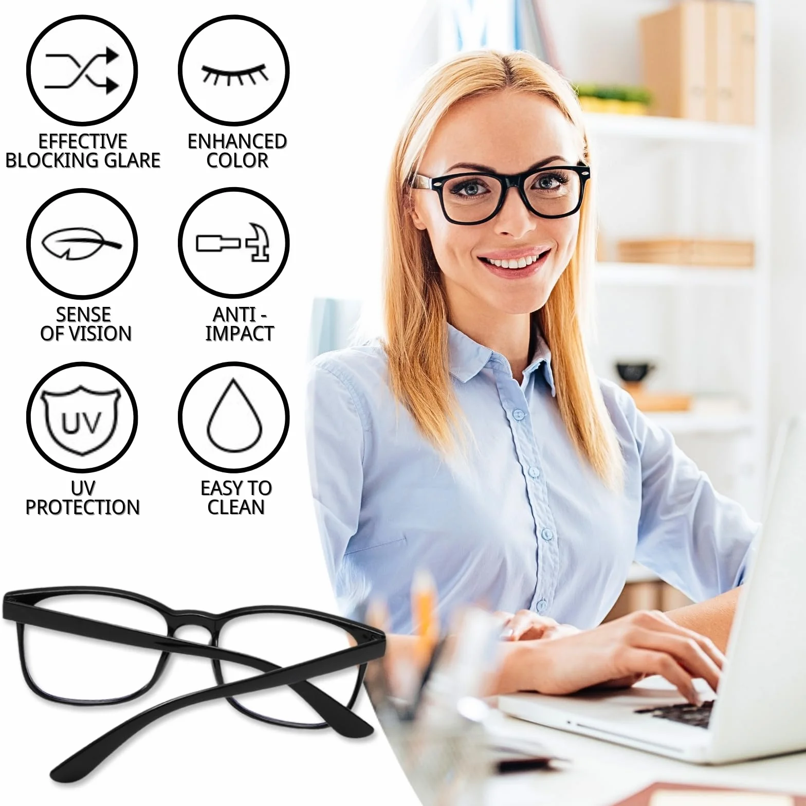KEYRI 2 Paires Lunettes Anti Lumière Bleue Gaming Ordinateur Transparentes Hommes Femmes Léger Blocage Bleue Anti Fatigue