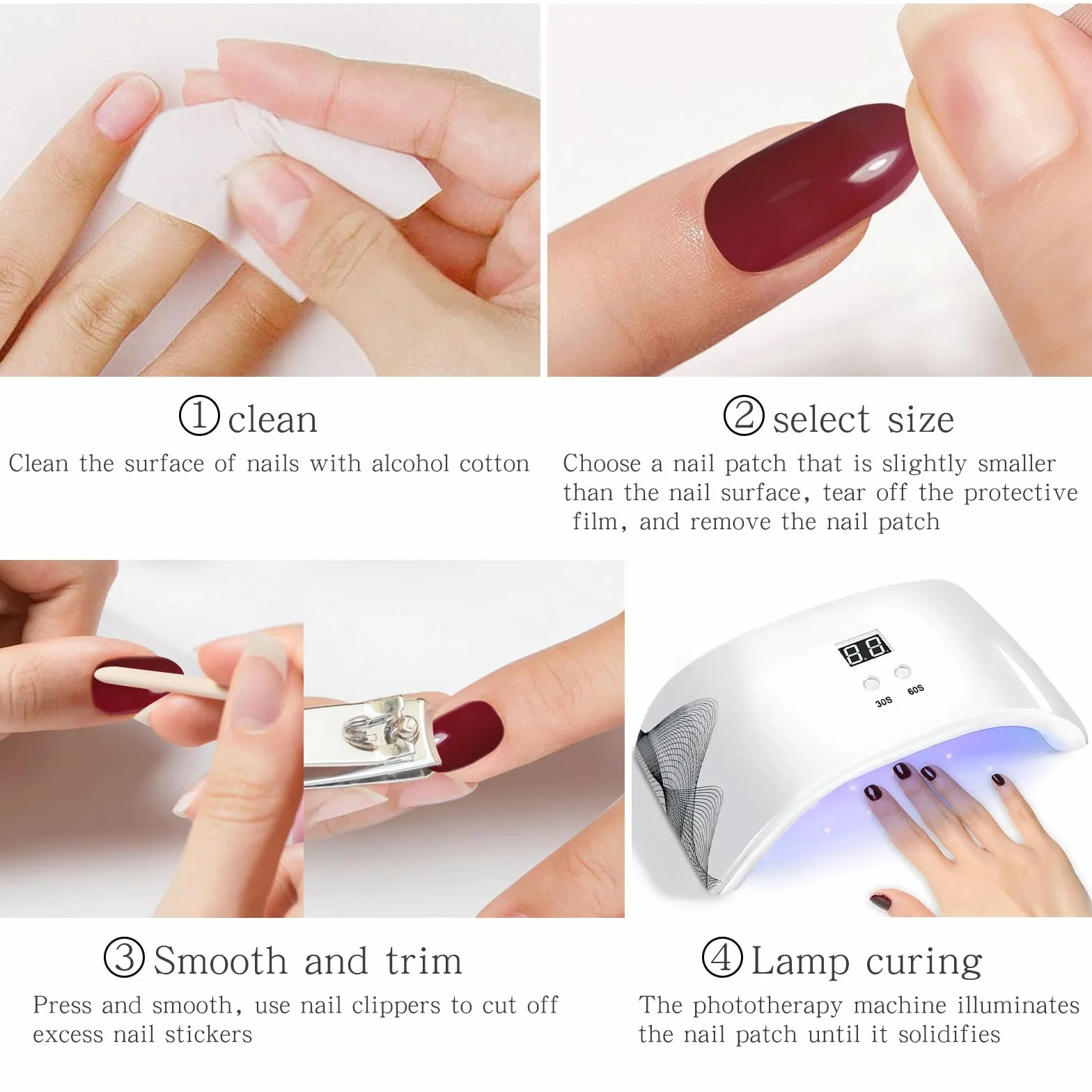 Autocollant Ongles Gel UV Œil de Chat Nail Art Stickers Semi-durci Manucure