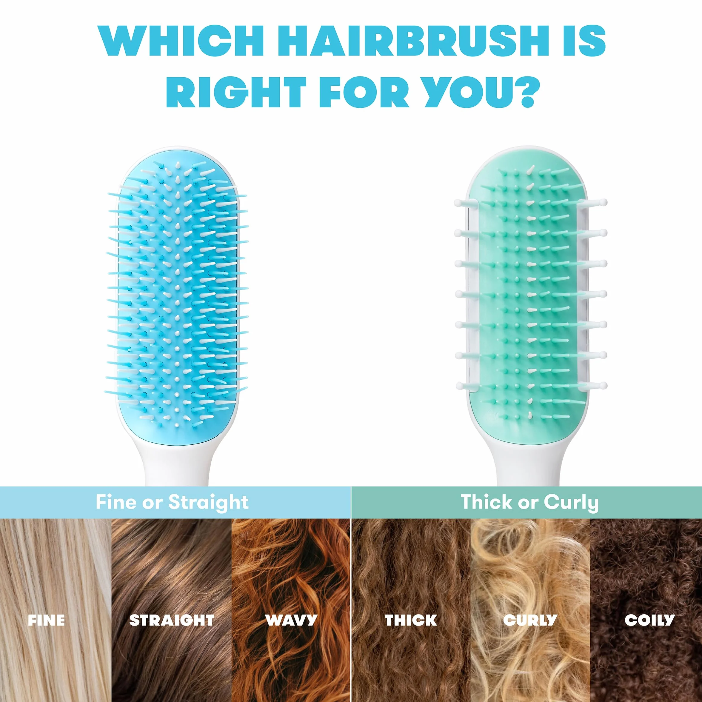 Frida Baby Brosse à cheveux pour enfant : brosse à cheveux à poils solides pour cheveux épais ou bouclés