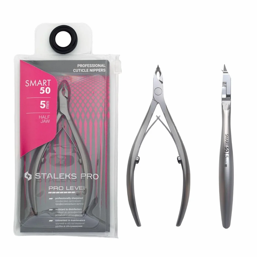 STALEKS PRO Pince professionnelle pour cuticules 5 mm en acier inoxydable (Smart 50-5 mm)