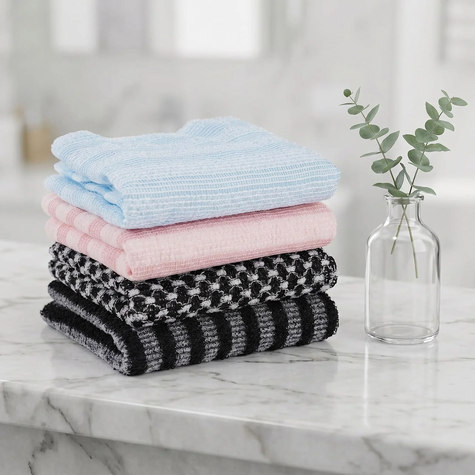 Serviette Exfoliante Japonaise 92 x 25 cm 4 Pièces pour Dos Épaules Jambes