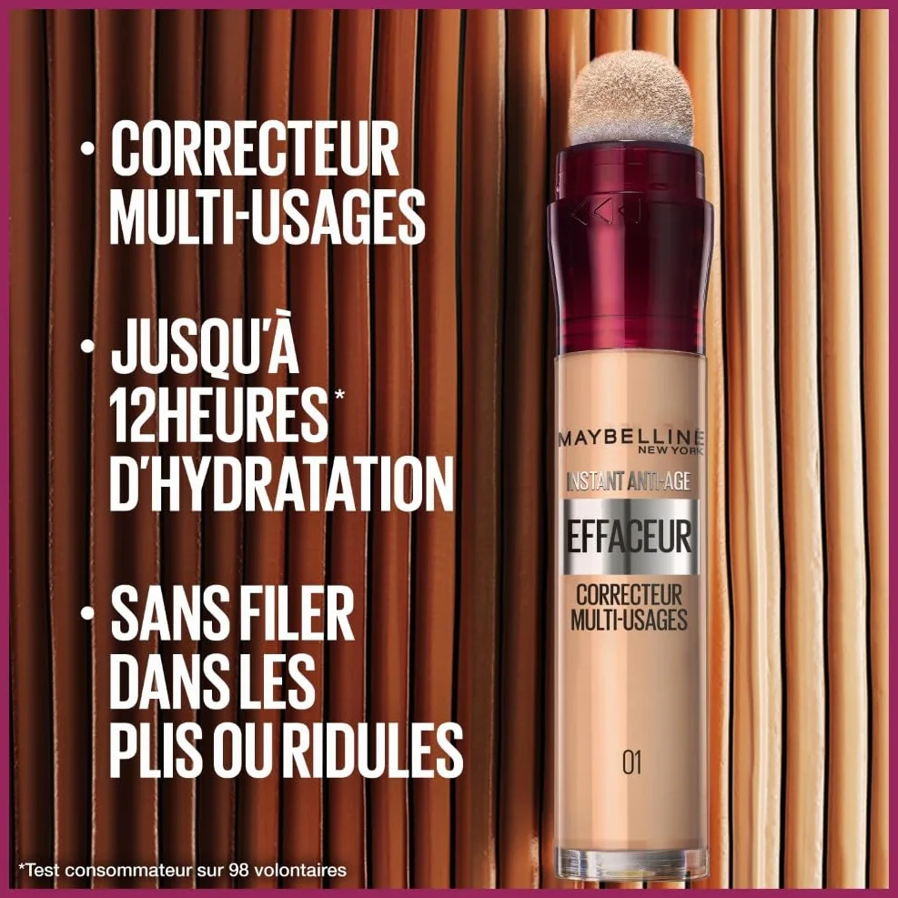 Maybelline New York Instant Effaceur Anti-cernes Correcteur Fluide Beige Rosé 01 6,8 ml