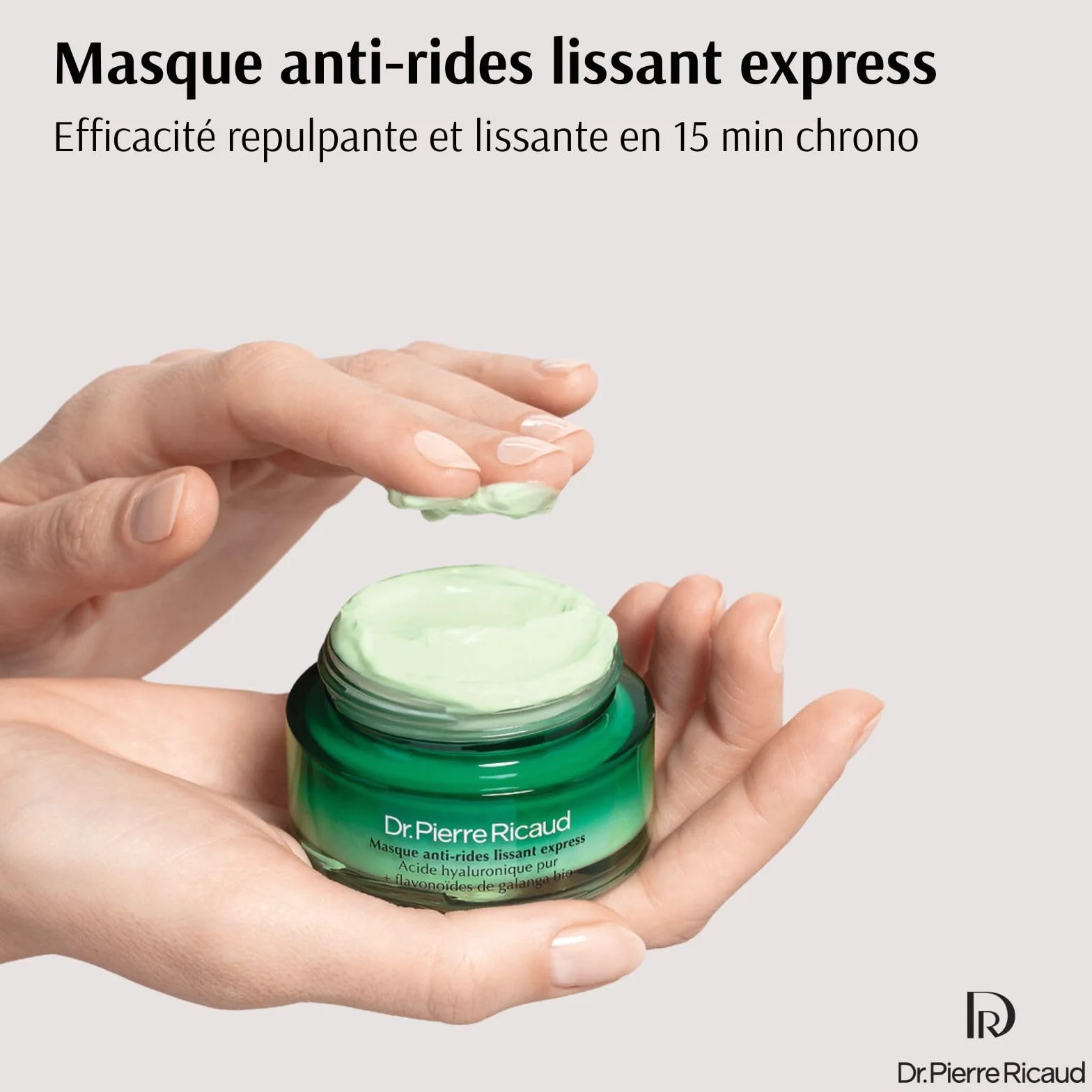 Dr Pierre Ricaud Masque Visage Anti-Rides Lissant Express à l'Acide Hyaluronique & Galanga Bio - Soin du Visage pour Femme Anti Âge & Anti Rides - 50ml (Lot de 2)