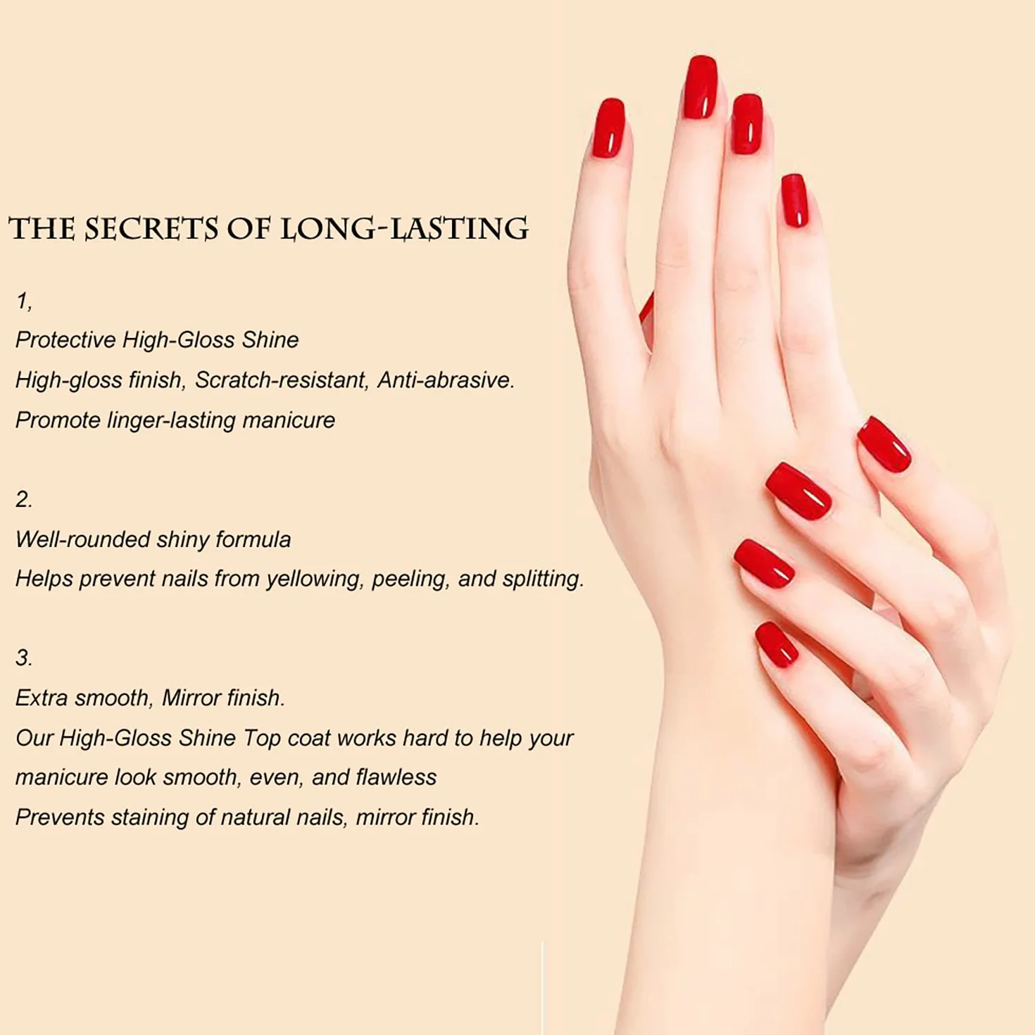 Vishine Vernis à Ongles Gel Semi Permanent Ultra Brillant Finish Top Coat No Wipe 2x16ML