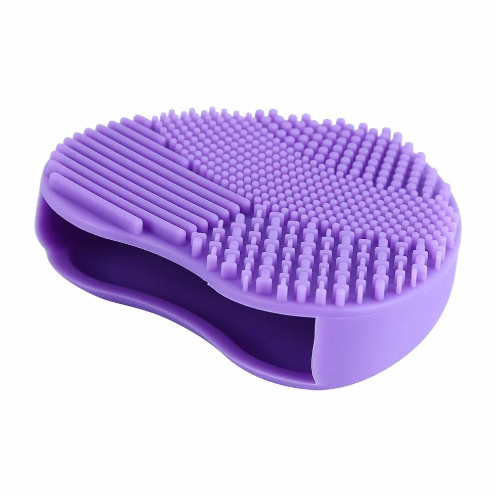7colors maquillage brosse nettoyant silicone coeur nettoyage conseil cosmétique lavage laveur(Rose)