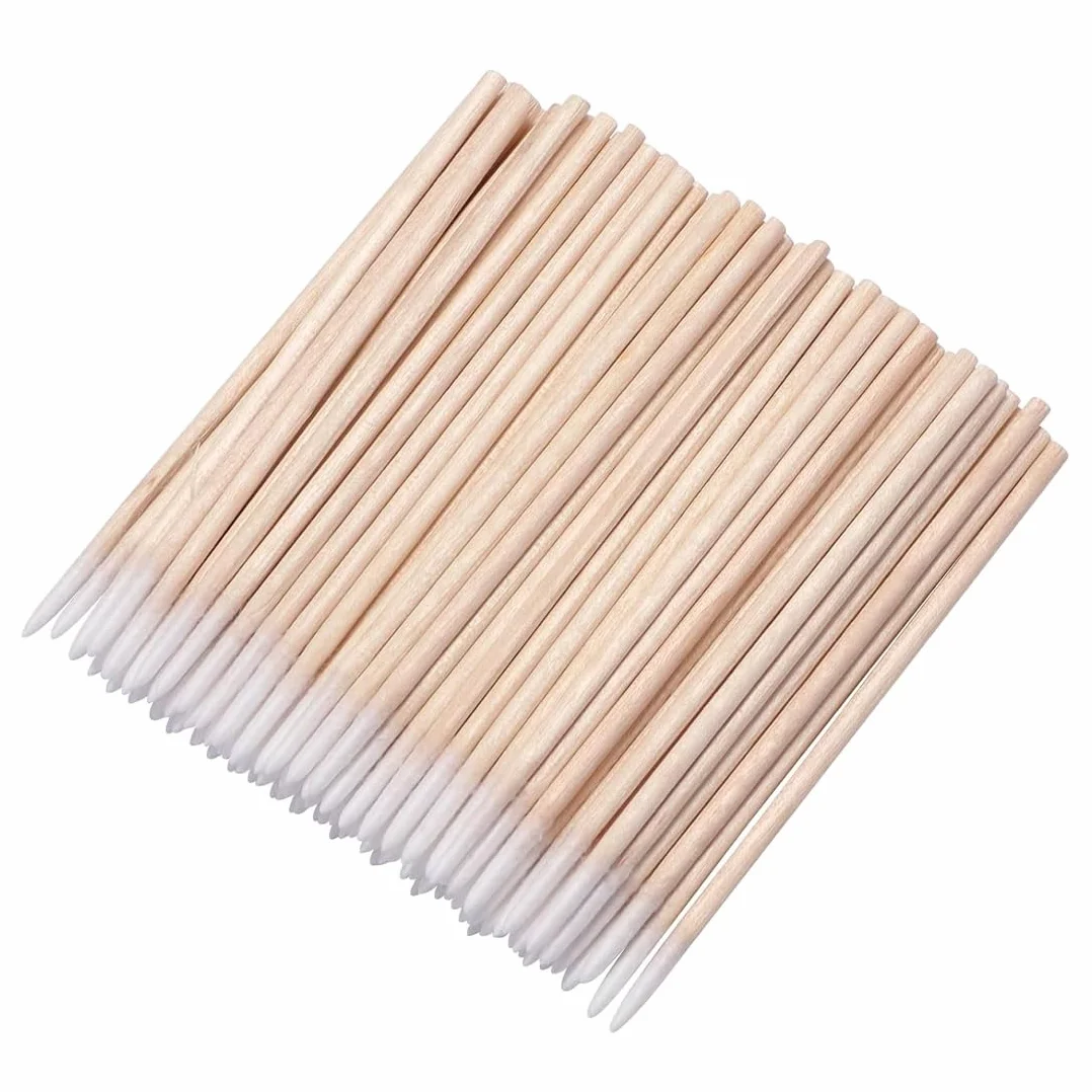 Lot De 300 Cotons-Tiges En Bois 7 Cm Pour Maquillage Sourcils Tatouage Ongles