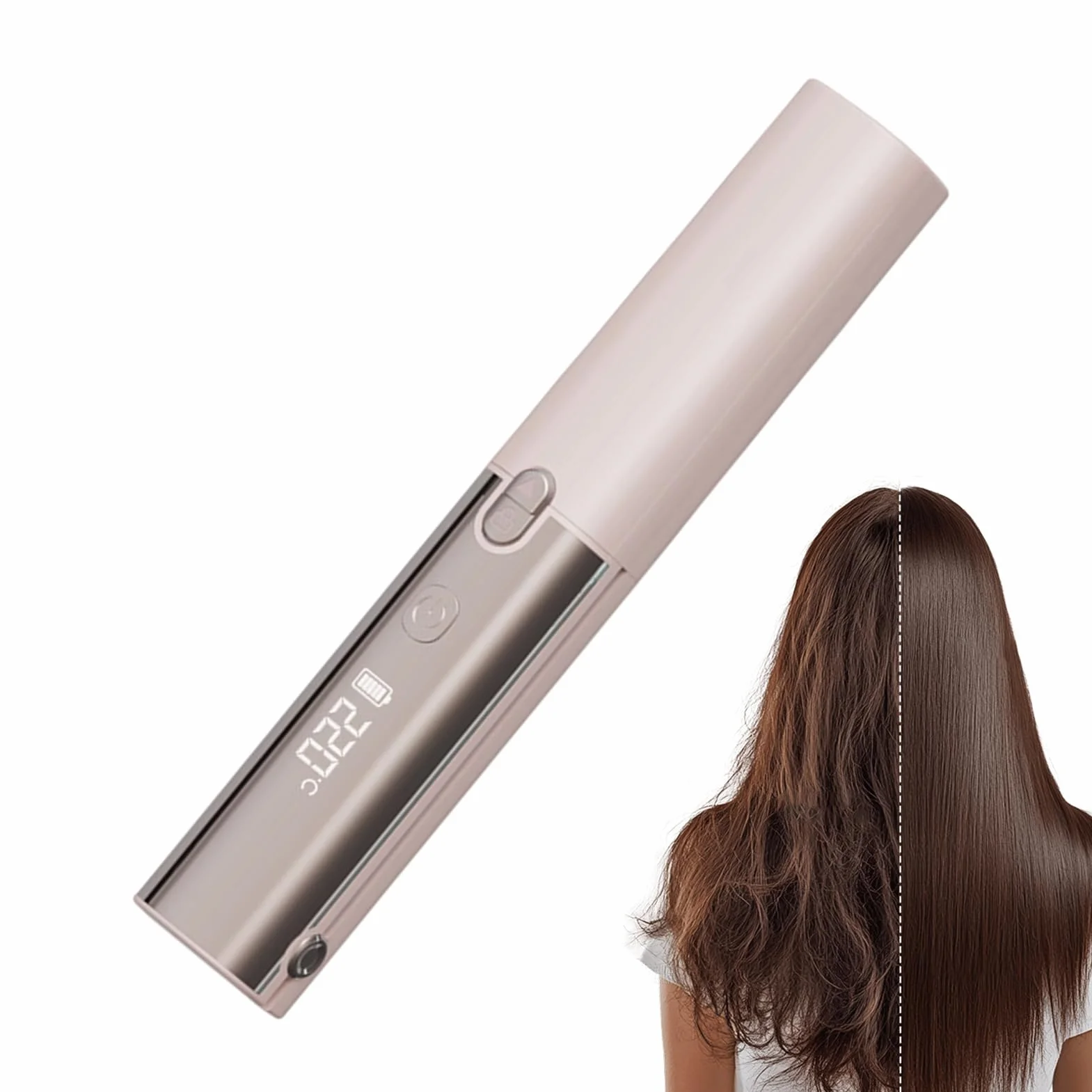 Lisseur de cheveux portable Fer à lisser avec 4 réglages de température | Lisseur de cheveux intelligent Pour , week-end, plage, hôtel, maison, salle de bain, salon, douche