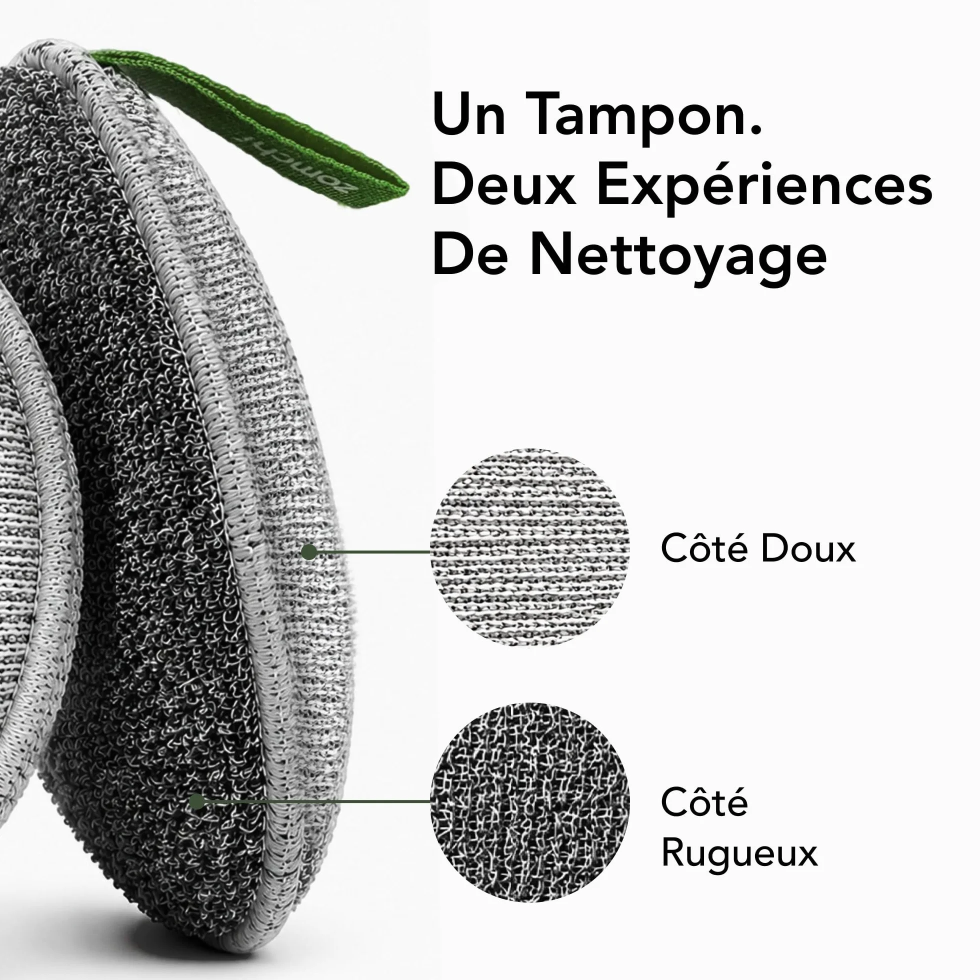 Éponge Exfoliante Corps Double Texture Lot de 2 ZOMCHI
