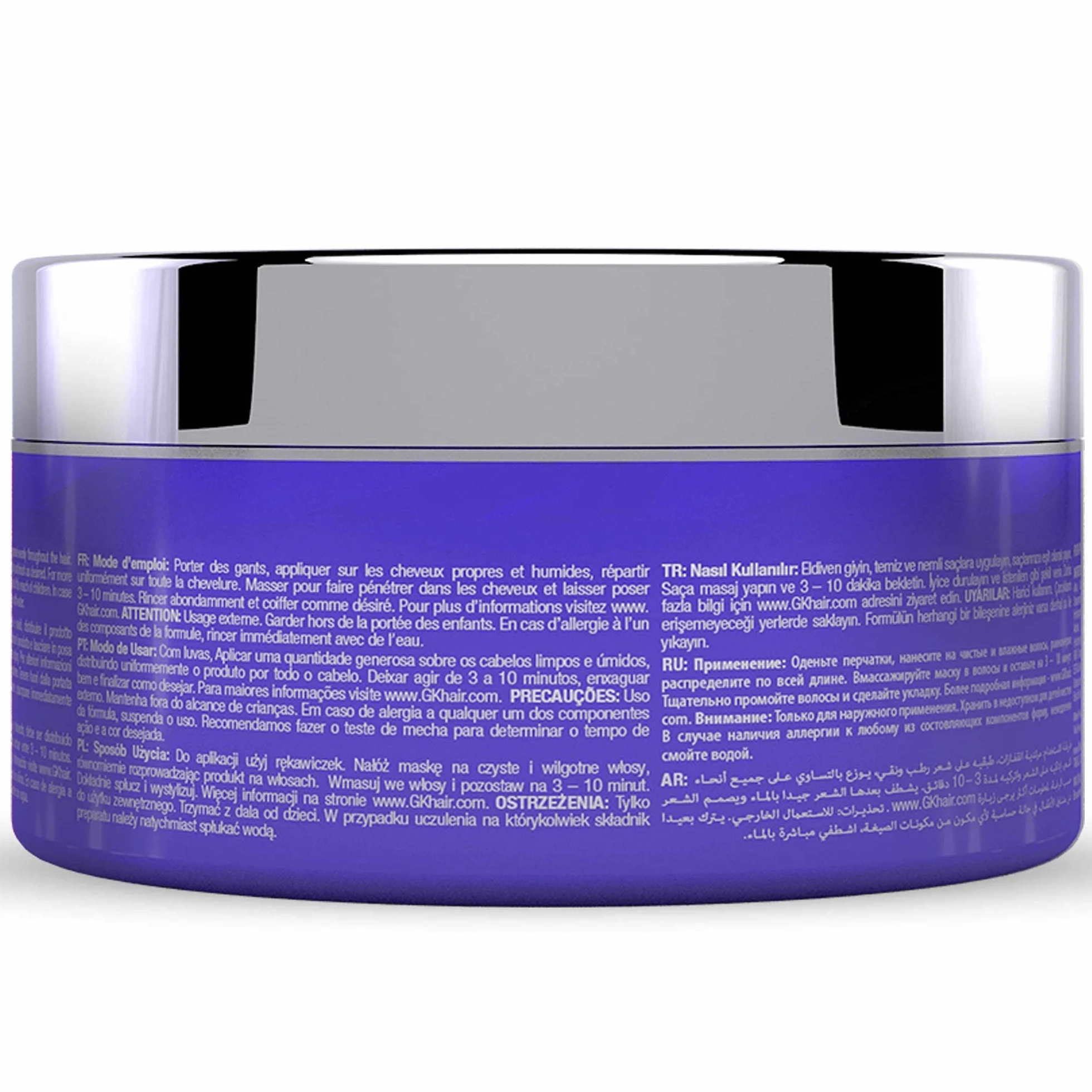 GKhair Ultra Blond Bombshell cheveux 200 g Masque Coloration Masque Hydratant Violet Semi Permanent Hair Color Pigments