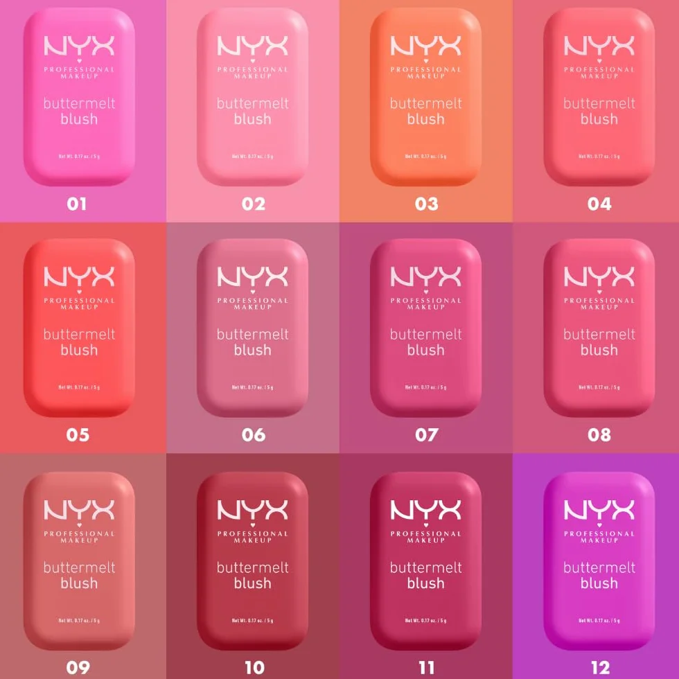 NYX PROFESSIONAL MAKEUP Buttermelt Blush Poudre Beurre Mangue Amande Karité Vegan U Know Butta