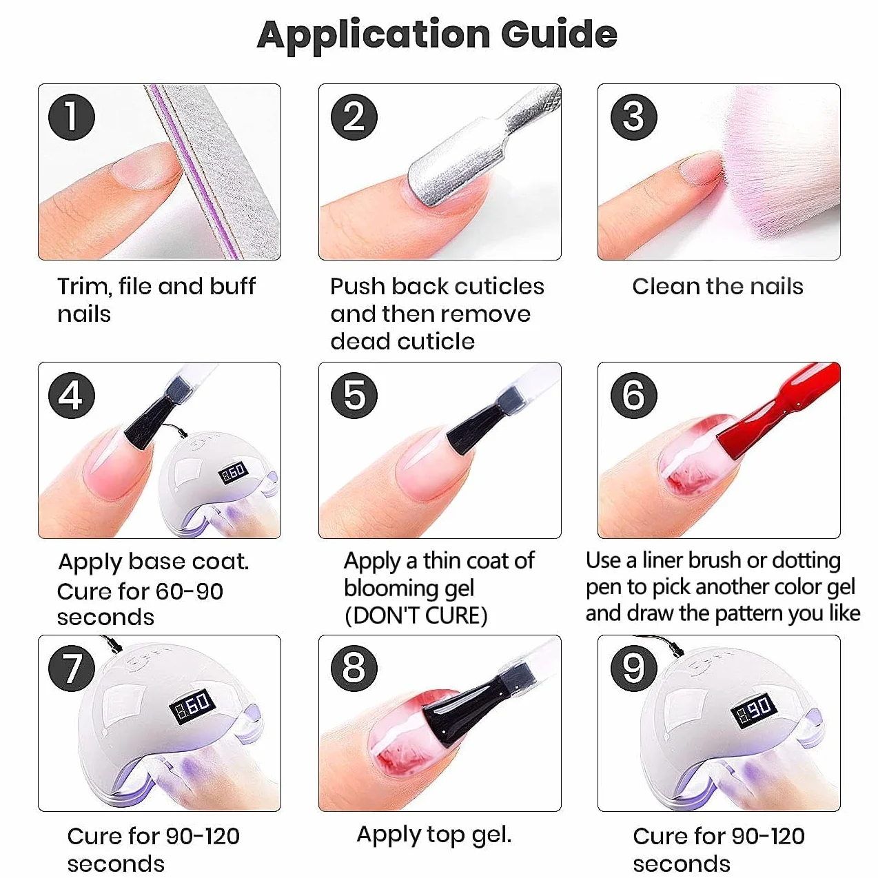 Vishine 16ml Vernis à Ongles Semi-permanent Blooming Gel UV LED Nail Art