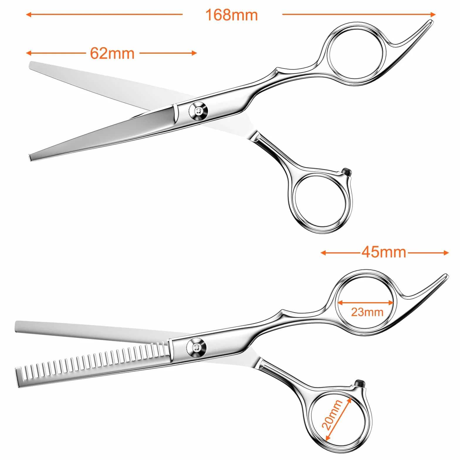 Ciseaux de Coiffure Professionnels en Acier Inoxydable Ultra Tranchants