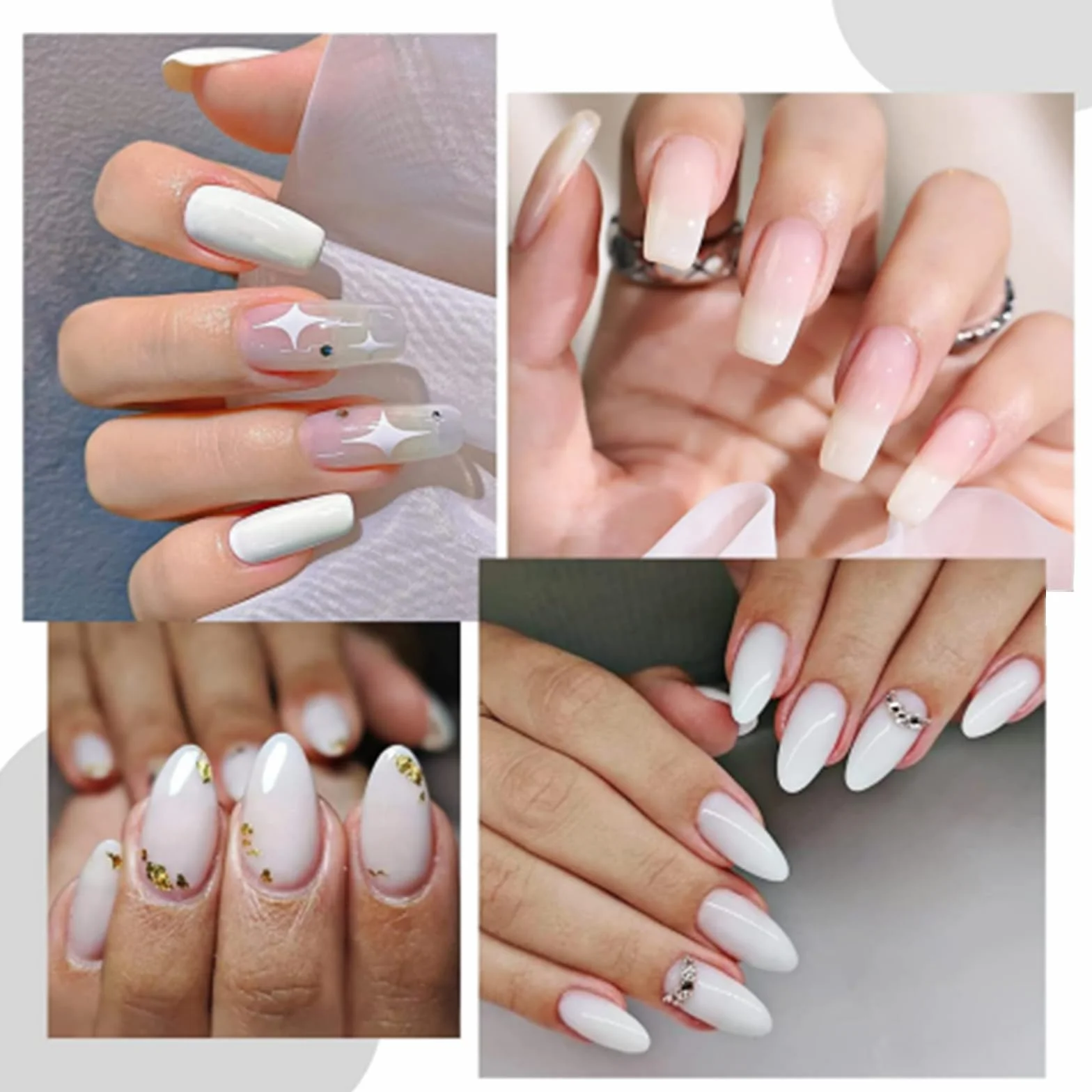 TOMICCA Vernis Semi Permanent Blanc Laiteux 8ml French Gel Milky White Nail Art UV LED Soak Off