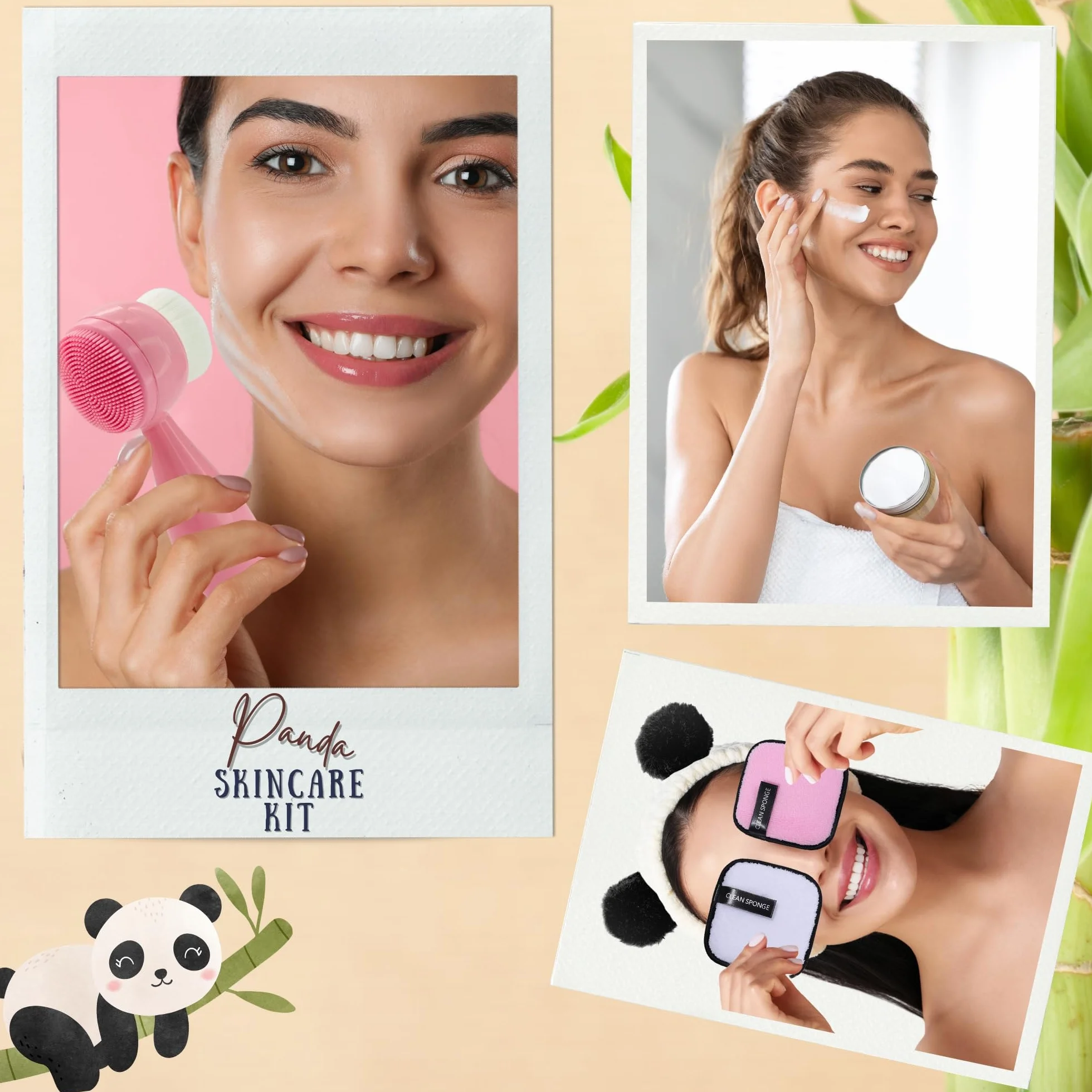 Coffret beauté skincare enfant 10 ans avec brosse nettoyante visage et bandeau cheveux