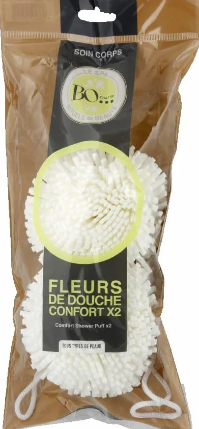 Fleurs de douche confort Pack de 2 éponge Blanc
