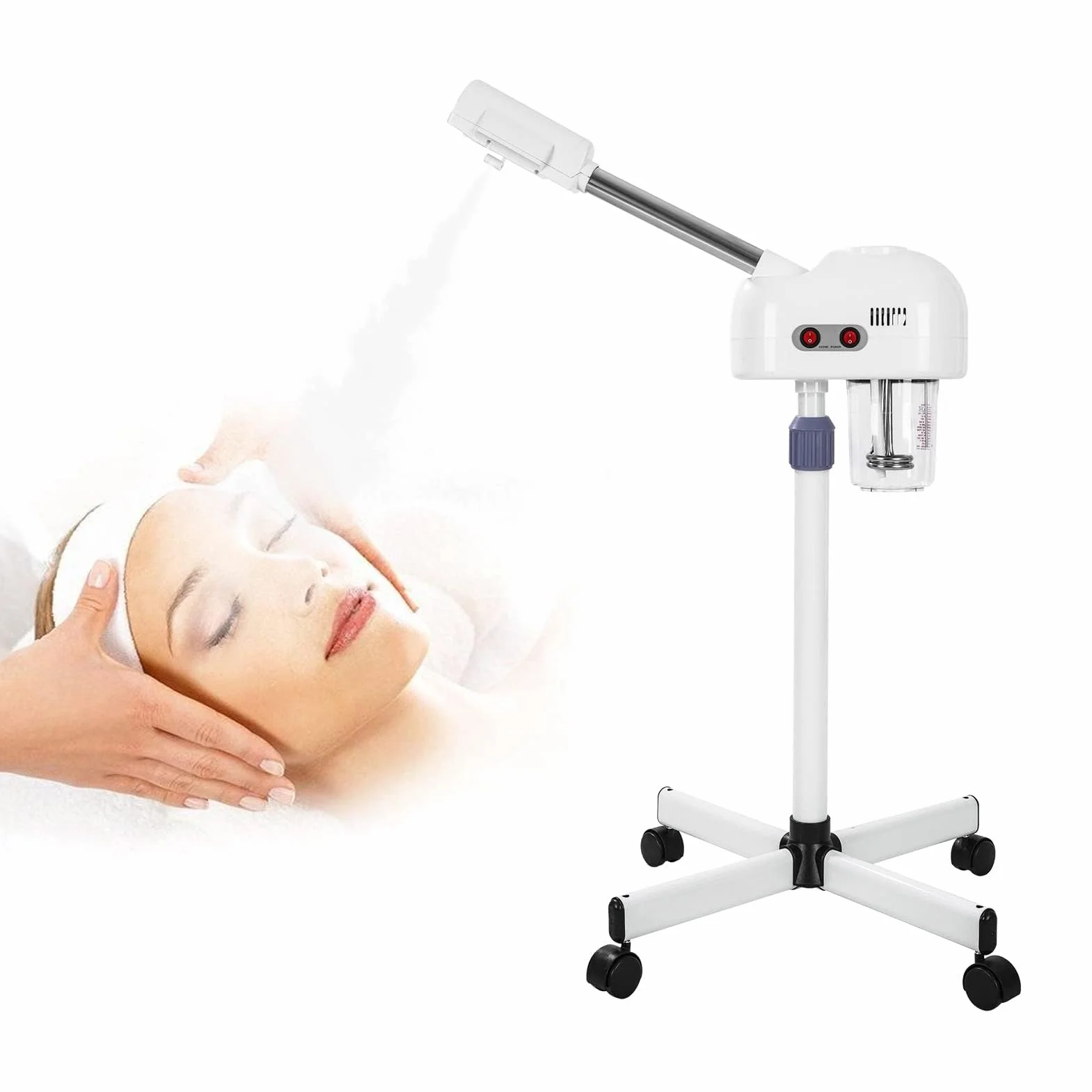Appareil à Vapeur pour le Visage Professionnel – Sauna Facial Chaud & Froid, Vapozone Esthétique, Machine à Vapeur Beauté Hydratante, Nettoyant Vapeur Pores avec Brumisateur Eau