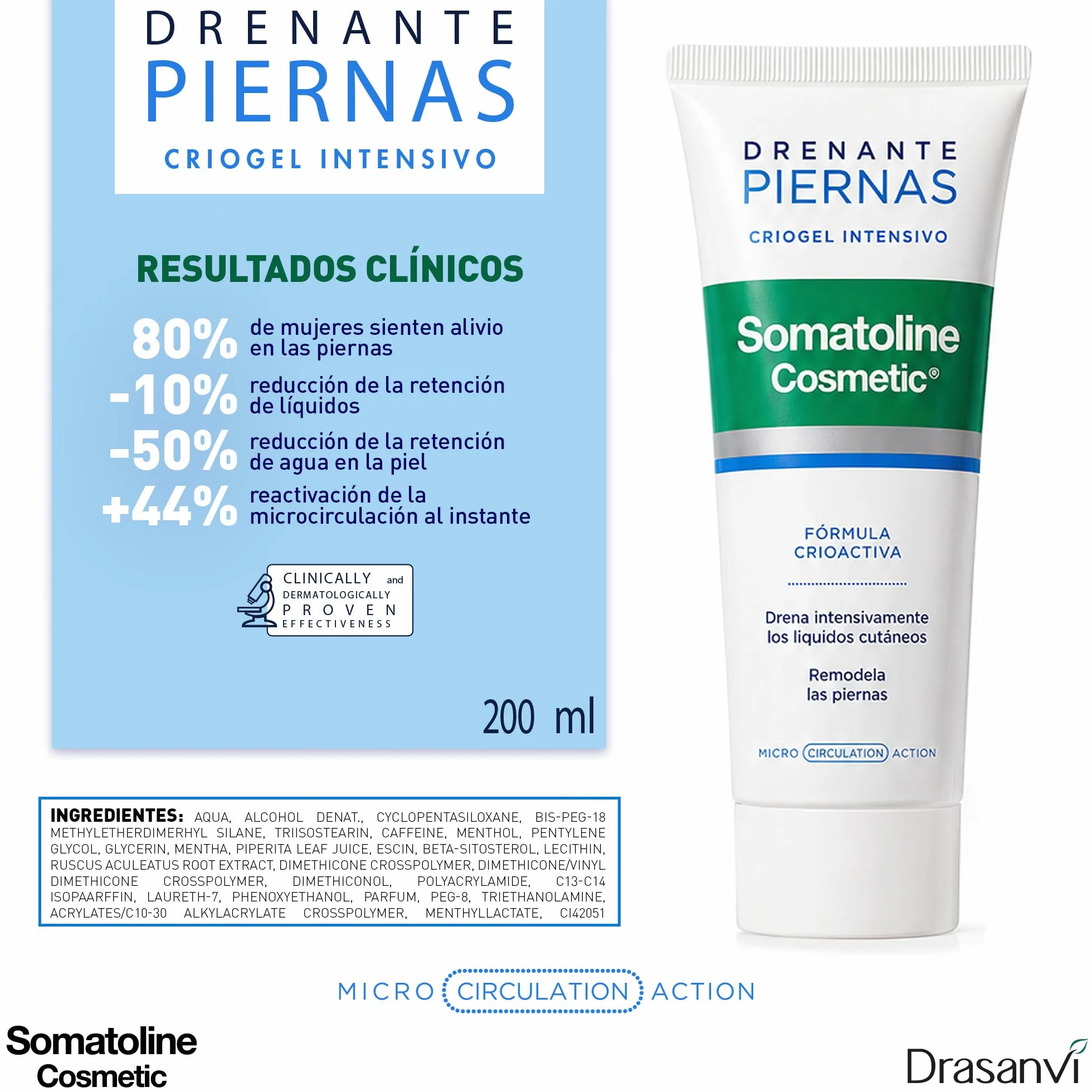 Somatoline Cosmetic - Gel Minceur Drainant Jambes - 200ml