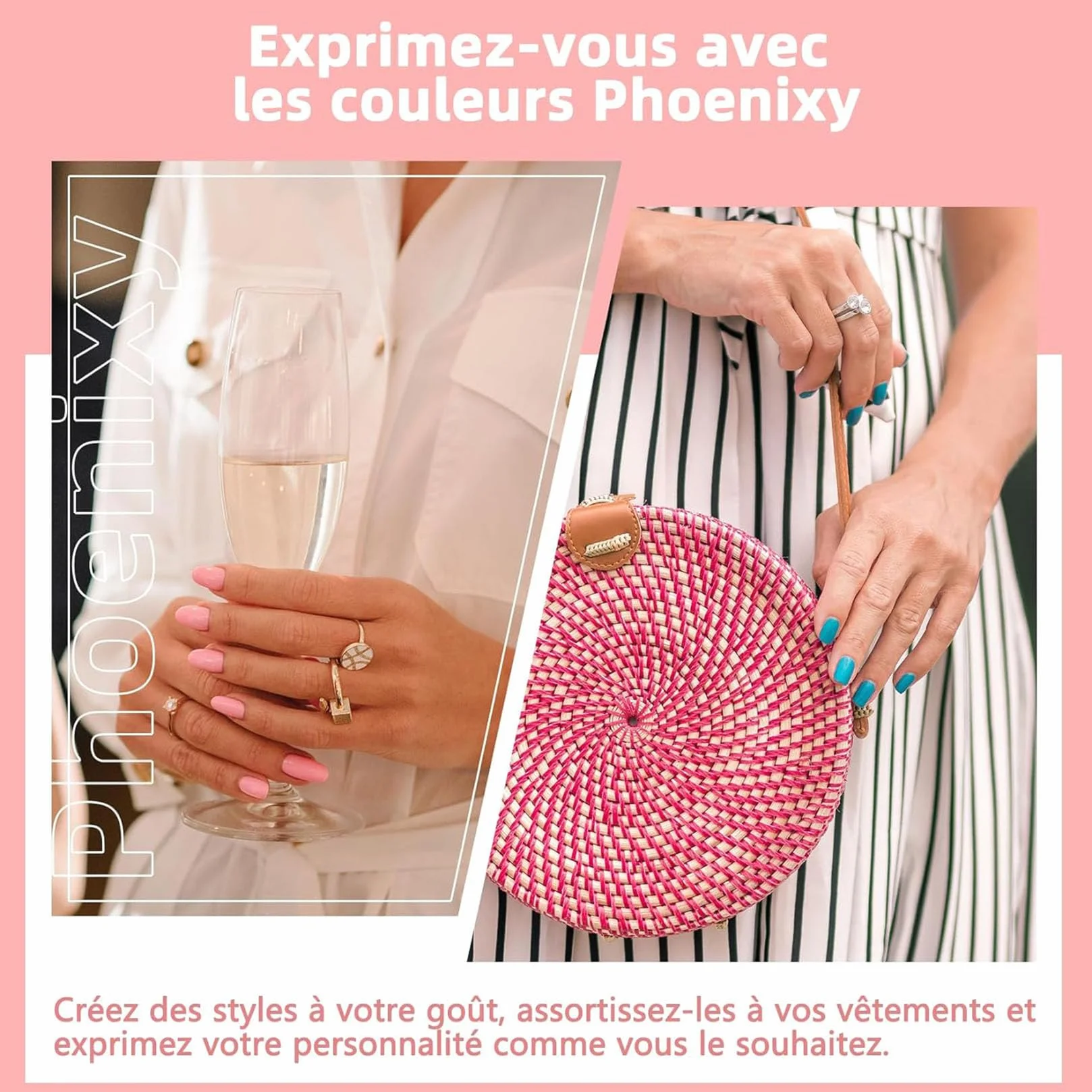 Kit Vernis Semi Permanent avec Lampe 48W, 24 Couleurs Gel UV Complet Base et Top Coat