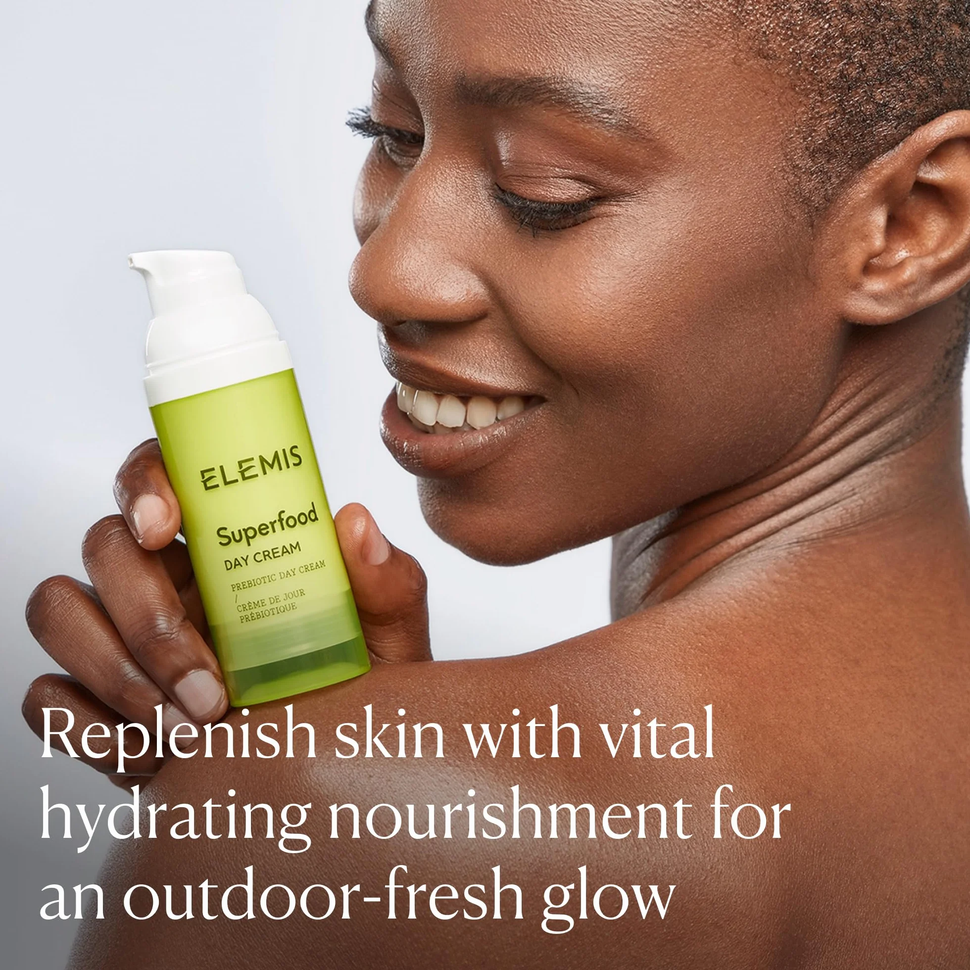 ELEMIS Crème de jour prébiotique aux superalimets pour reconstituer, hydrater et protéger, crème de visage pour un éclat radieux et frais, hydratant quotidien léger de visage, 50 ml