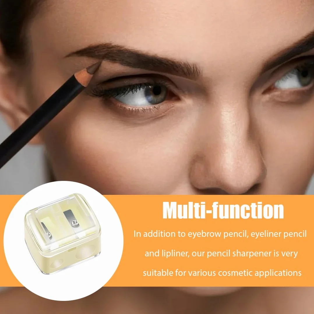 Taille crayon maquillage avec réservoir pour eye-liner, crayon à lèvres et sourcils