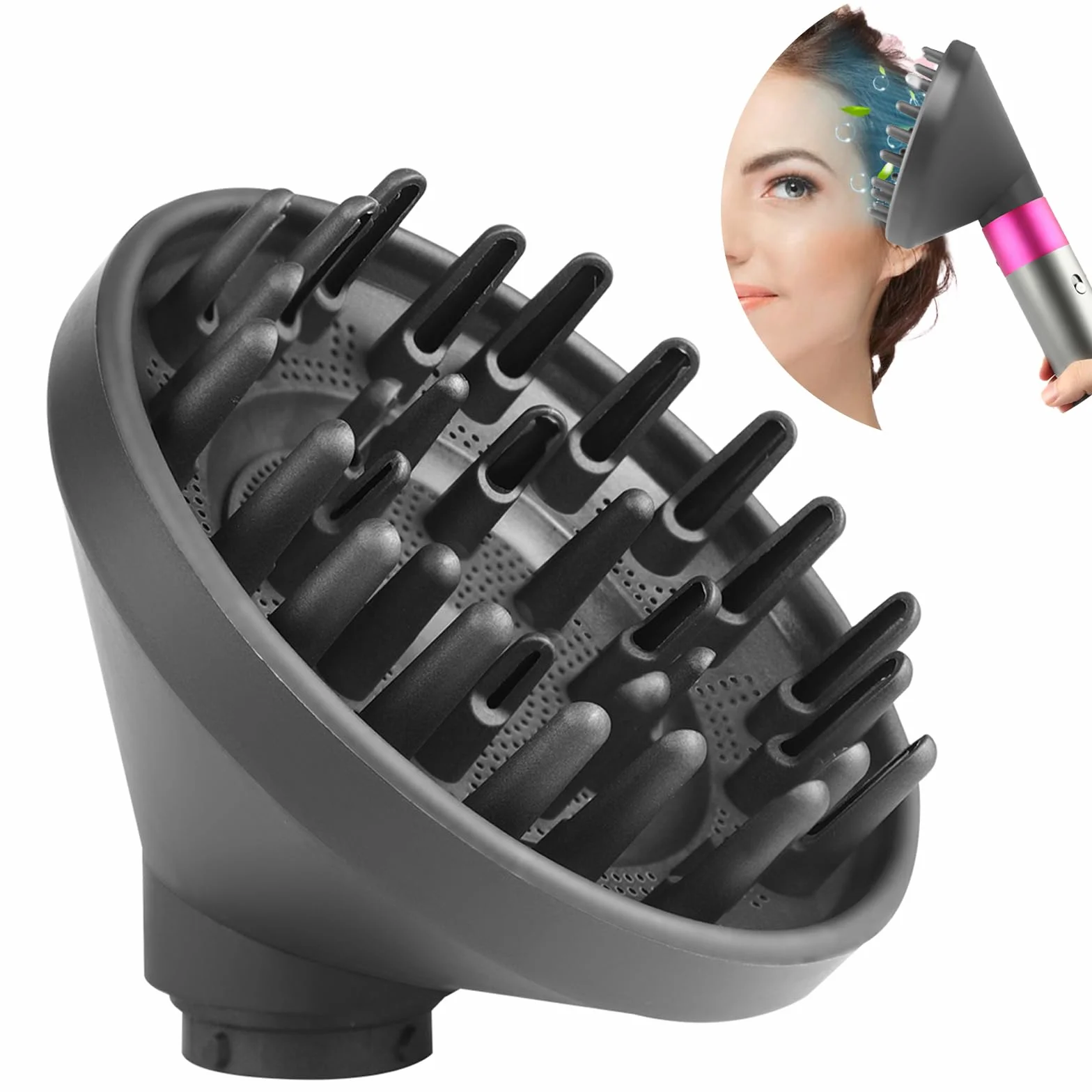 Diffuseur pour Dyson Airwrap Styler HS01 HS05, convertissant votre Air Wrap Styler en sèche-cheveux