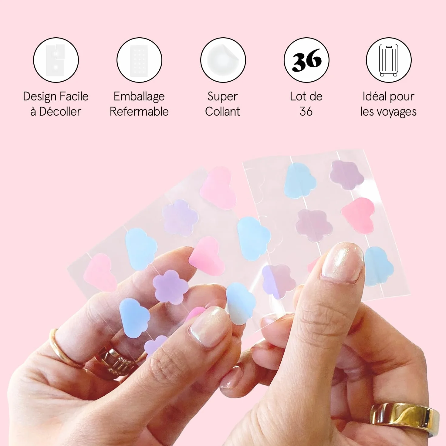 Grace & Stella Patch Hydrocolloïde Visage 36 unités Testés Dermatologues Vegan